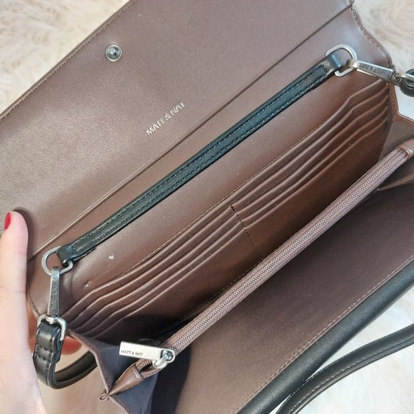Mat & Nat Women's Brown Long Wallet Crossbody Bag - Picture 6 of 14